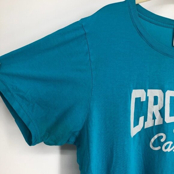 Crooks &  Castles Blue Logo Print Short Sleeve women’s Graphic T-Shirt size L - Picture 6 of 10